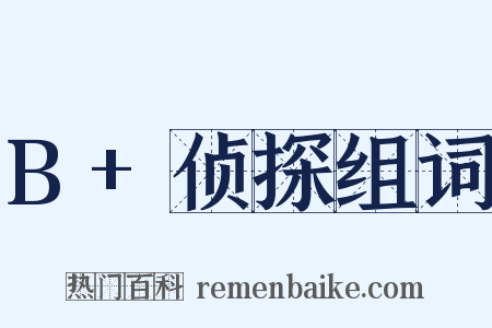 B+侦探组词是什么意思的图片